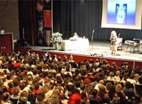 Peggy Phoenix Dubro presents at the Kryon Seminar in Israel (October 2005) - Click to listen to the "Energy of Change" meditation