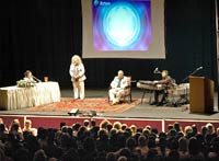 Peggy Phoenix Dubro presents at the Kryon Seminar in Israel (October 2005) - Click to listen to the "Energy of Love" meditation